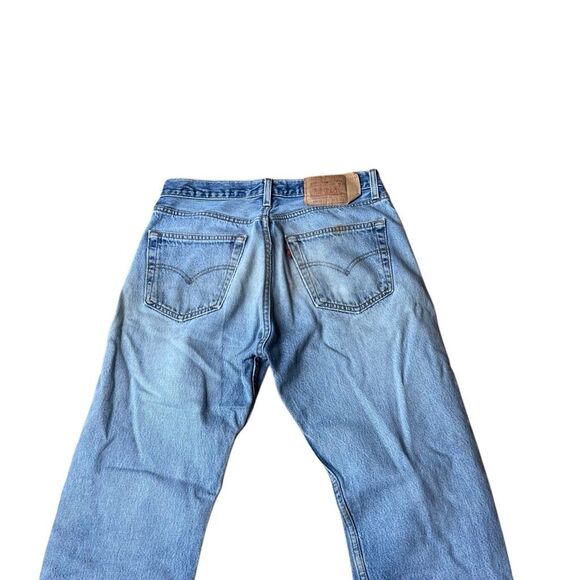 Vintage 90s Levi’s 501 Distressed Jeans Light Wash 34x33 - Picture 5 of 9